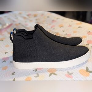 Rothy's Black and White Slip-On Sneakers